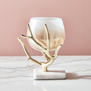 Lampe à bougie en verre artistique Lumière décorative faite à la main de qualité supérieure Accent élégant pour une ambiance festive et confortable à la maison - Product Image 1