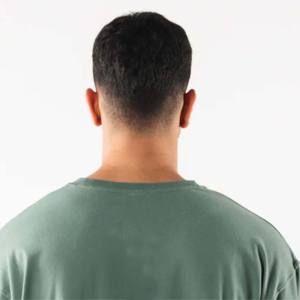 Camiseta de gimnasio de gran tamaño de 100% algodón para hombre, ropa de calle personalizada en blanco, tela de Jersey antiarrugas de 220gsm, opción de talla grande - Product Image 6