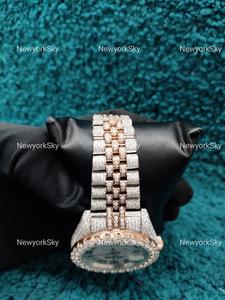 Reloj de pulsera personalizado para hombre con probador de diamantes VVS Iced Out Full Buss de lujo mecánico de acero inoxidable Esfera de movimiento automático - Product Image 3