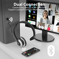 Casque sans fil supra-auriculaire BT-783 le plus vendu avec microphone, suppression du bruit, idéal pour le bureau et les centres d'appels