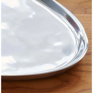 Bandeja para servir comida de Color plateado para restaurante de Hotel, vajilla para servir comida, bandeja para exportar en la India, forma ovalada - Product Image 3