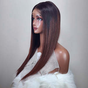 PELUCA RECTA DE HUESO CON CIERRE 5X5 22 PULGADAS COLOR OMBRE 100% CABELLO HUMANO VIETNAMÉS CRUDO - Product Image 2