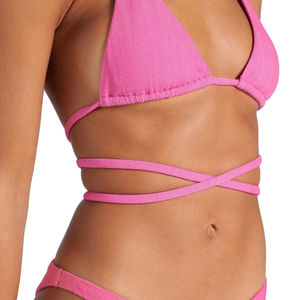 Bañador transpirable de 2 piezas con cuello Halter y borlas de encaje para mujer con logotipo personalizado de último estilo - Product Image 6