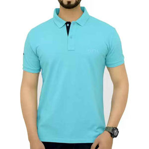 Unisex 100% algodón para Polos para correr deportes logotipo personalizado antiarrugas patrón sólido tejido de punto talla de hombre - Product Image 2