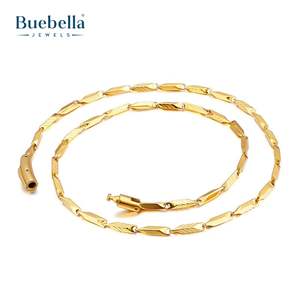 Vente chaude 925 argent et or rose plaqué 4mm chaîne en bambou colliers Moissanite de haute qualité pour hommes et femmes - Product Image 3