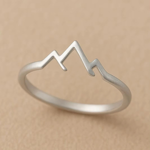 925 Sterling Silver Mountain <b>Ring</b> Minimalist Nature Jewelry Adventure Hiking Gift Handmade 925 Silver Outdoor Inspired Jewelry - Product Image 1