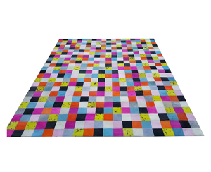 Haute qualité 100% authentique tapis en peau de vache naturelle moderne brodé cousu peau de vache tapis en cuir pour les maisons élégantes - Product Image 4