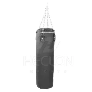 Hochwertige Box ausrüstung Stehende schwere Box säcke Echtes Leder Kick Boxing Training Boxsack