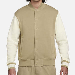Vestes universitaires décontractées slim pour hommes, automne-hiver 2025, en laine personnalisée, col montant, style urbain, activités de plein air - Product Image 1