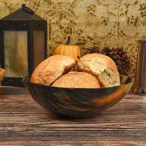 ชุดชามสำหรับโกนหนวดขัดมันทำมือสำหรับโรงแรมแกะสลักจากอินเดียทำจากฮอร์นธรรมชาติมีตราสินค้าคุณภาพสูง - Product Image 2