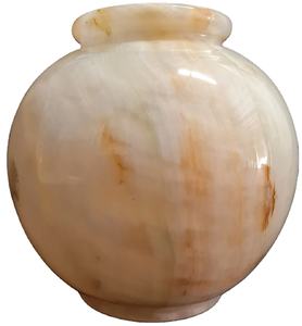 Maceta de ónix blanco natural, maceta de mármol Matka de ónix, maceta de piedra de ónix anhelada a mano - Product Image 2