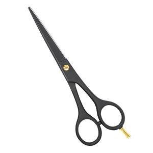 Ciseaux de coiffure professionnels droits en acier inoxydable Ciseaux de coiffeur noirs Ciseaux de coiffeur Bord tranchant - Product Image 1