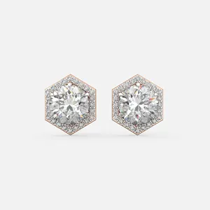 Pendientes de Diamantes Hexagonales Luminosos - Product Image 2