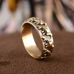 Bague ethnique au design bohème, motif oiseau, en laiton tribal, pour femme, bijoux animaliers en laiton antique, vente en gros/OEM/ODM - Product Image 6