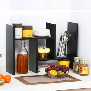 Organisateur multifonction Nuomi à 2 étagères, armoire de rangement moderne pour la cuisine, organisateur de garde-manger - Product Image 1