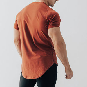 T-shirt en jersey de haute qualité pour homme, ourlet arrondi, coupe musclée, manches courtes, design vierge, musculation, été - Product Image 2