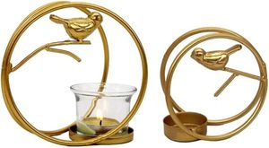 เชิงเทียนโลหะโลหะชุบทองแท่นเทียนสำหรับตกแต่งบ้านแม่พิมพ์เทียนหรูหรา - Product Image 4