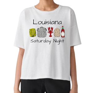 T-shirts Super confortables coupe ample pour femmes haute demande écrevisses faire bouillir saison paillettes travail manuel OEM Service t-shirts - Product Image 5