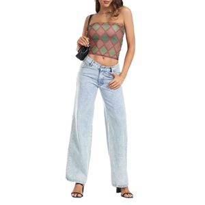 Top Tubo sin Mangas para Mujer, Sublimado |   Tops Cortos de Punto Casuales de Color Sólido con Logotipo Personalizado |   Moda Femenina en Oferta - Product Image 5