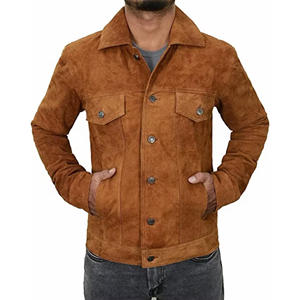 Men's Top Quality Premium Leather Fashion <b>Jacket</b> <b>Suede</b> Leather Premium Soft Touch Fully Lined Brando <b>Suede</b> Leather <b>Jacket</b> - Product Image 2