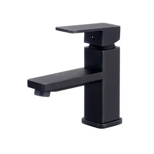 watermark wels Bathroom Faucet Black  Sink 1 Hole  Single water faucet brass single hole basin faucet