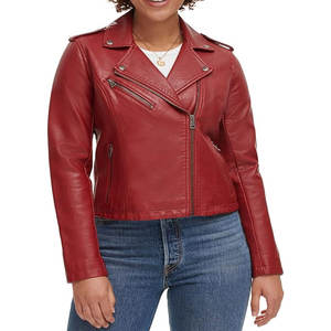 Moda Elegante ropa de invierno cremallera chaquetas de cuero negro para mujeres mejor y último diseño chaquetas de cuero para mujeres - Product Image 1