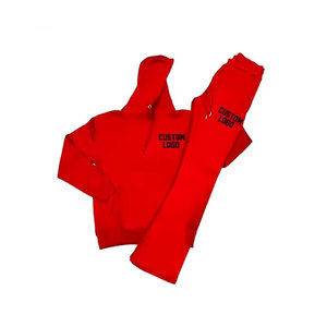 ชุดวอร์มผ้าคอตตอนฟลีซสำหรับผู้ชายชุดวอร์มผ้าคอตตอนผ้าฟลีซพิมพ์ลายสกรีนโลโก้แบบลำลองออกแบบได้ตามที่ต้องการ - Product Image 4