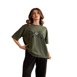 เสื้อยืดโอเวอร์ไซส์สำหรับผู้หญิงเสื้อยืดลำลองสำหรับ100% ผ้าฝ้าย - Product Image 3