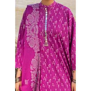 Conjunto de Traje Jacquard de 3 Piezas sin Costuras en Morado y Rosa para Mujer - Product Image 3