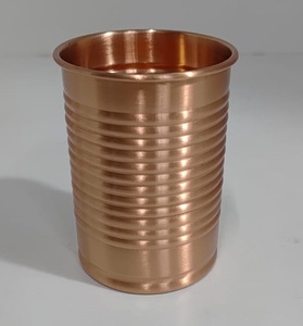 Nouveauté Tumbler en cuivre martelé antique plaine pour la bière verre métallique personnalisé - Product Image 1