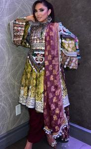 Vestido Regional Afgano de Alta Calidad para Mujer, Nuevo Diseño, Manga Larga, Bordado, Vestido Afgano Kuchi, MOQ Bajo - Product Image 6