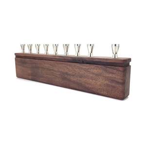 Support de bougie Menorah en bois personnalisé en gros pour la décoration de Noël, centre de table de mariage, chandelier, décoration de table à domicile - Product Image 6
