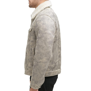 แจ็กเก็ตหนังแท้สำหรับผู้ชายสำหรับฤดูใบไม้ผลิแจ็กเก็ตหนังแท้ออกแบบได้ตามที่ต้องการสำหรับฤดูหนาวสวมใส่กับผ้าแคนวาสสำหรับฤดูใบไม้ผลิ - Product Image 3