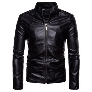 Wholesale High Quality US Size <b>Man's</b> Canvas Leather Jacket Stand Winter <b>Coat</b> <b>Fur</b> Material Waterproof Windproof Breathable Casual - Product Image 2