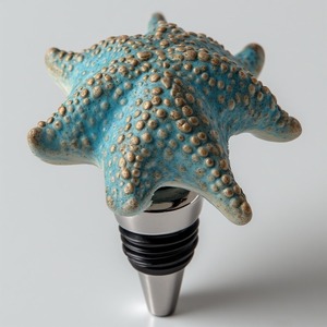 Rustic Path Metal <b>Wine</b> Bottle Stopper with Cast Iron Surface Durable Build Christmas Design Antique <b>Charm</b> - Product Image 1