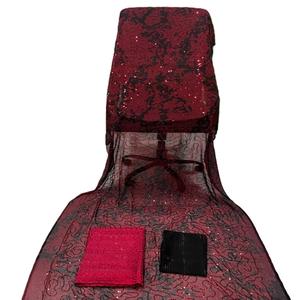 Vestido Dirac de 3 Piezas para Mujer, Estilo Kanga, de Algodón y Elastano Ecológico de Lujo, Mangas Largas, Encaje, Cinta, Estampado Floral, Holgado - Product Image 1