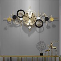 Horloge murale au design moderne, géométrique, abstrait, multicolore et métallique, idéale pour chambre à coucher, salon, anniversaire de mariage, occasion spéciale