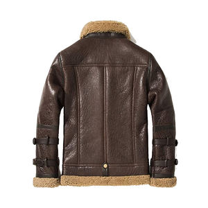 Veste en cuir de vachette pour homme de haute qualité, formelle, avec col montant et logo frontal, teinte en pièce, imperméable et écologique - Product Image 5