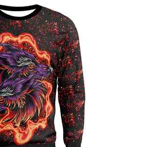 สเวตเชิ้ตผ้าคอตตอนพิมพ์ลายสำหรับผู้ชายเสื้อมีฮู้ดลำลองมีฮู้ดระบายอากาศได้ดีมีสไตล์100% - Product Image 3