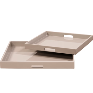Bandeja rectangular personalizada de nuevo diseño premium LACQUER TRAY de MDF con mango de lujo al por mayor 2025 - Product Image 1