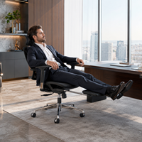 Haut dossier patron gestionnaire moderne exécutif maille chaises de comptoir pivotantes avec accoudoir rédaction grande chaise de bureau large avec réglage