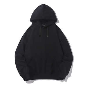 Streetwear, sweat-shirts à épaules tombantes en coton de haute qualité, taille plus, streetwear, sweat-shirts unis avec logo personnalisé, sweat-shirts surdimensionnés - Product Image 2