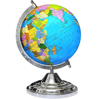 Globo Terráqueo Náutico con Base Metálica Brillante, Esfera Celestial, Hecho a Mano, Regalo Único, Decoración para el Hogar, Marca ALAM, Precio Razonable