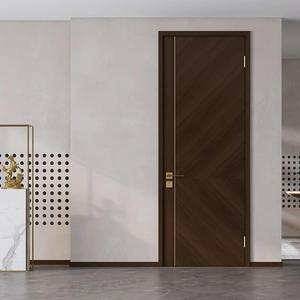 Porte CAESAR DOOR en bois massif teck classique, résistante à l'humidité, avec placage en bois, porte intérieure en MDF pour les chambres de maison ou d'appartement - Product Image 2
