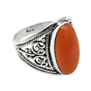 Vente à Chaud Bague de Forme Ovale en Cornaline Argent Sterling 925 Pierre Naturelle Fait à la Main Bijoux de Bohème Prix de Gros Fournisseurs - Product Image 1