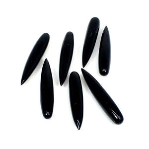 Vente en gros de perles lisses calibrées en onyx noir perles en céramique et porcelaine - Product Image 2