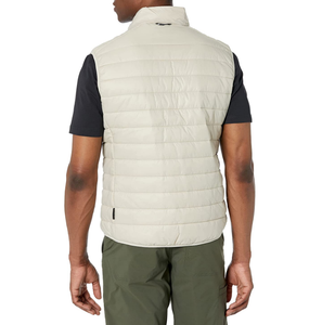 Chaqueta acolchada de invierno informal sólida de lona con cuello mandarín Unisex con relleno de algodón blanco ultraligero - Product Image 5