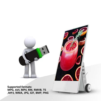 Écran LCD numérique Android 43 pouces intérieur/extérieur étanche IP55, luminosité 1500 nits, sur pied pour centre commercial