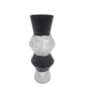 Florero de hierro con forma de zigzag de cuello largo y alto, florero de latón para boda y fiesta, florero hecho a mano - Product Image 6