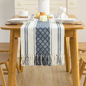 <b>Coffee</b> Hotel Dinning 100% Organic Cotton fabric GOTS Certificate Wholesale <b>Table</b> <b>Runner</b> For Sale Most popular OEM 2023 new Model - Product Image 2